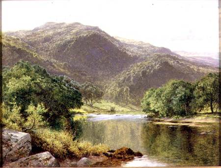 A River in North Wales à Benjamin Williams Leader