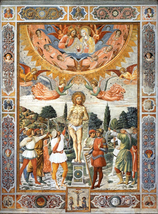 The Martyrdom of Saint Sebastian à Benozzo Gozzoli