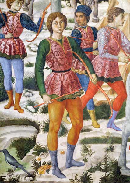 Liveried archers, detail from the Journey of the Magi cycle in the chapel à Benozzo Gozzoli