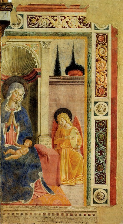 Madonna and Child with Angel à Benozzo Gozzoli