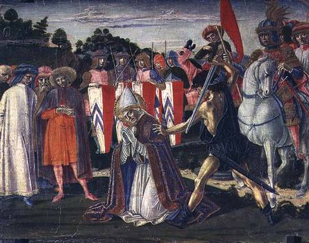 The martyrdom of St. Fabian (panel) à Benvenuto  di Giovanni
