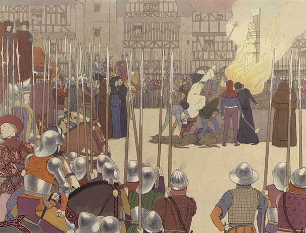 The burning of Joan of Arc à Bernard Boutet de Monvel