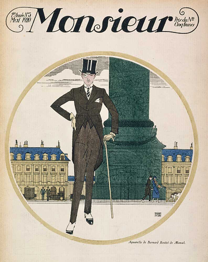 Cover of Monsieur magazine, May 1920 à Bernard Boutet de Monvel