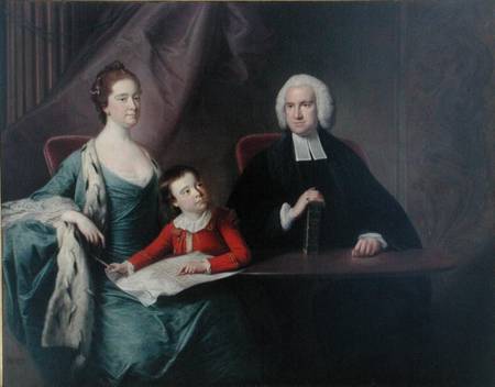 Portrait of Rev. John Fountayne (1741-1802) of Melton-on-the-Hill, his Wife, Ann and their Son, Thom à Bernard Downes
