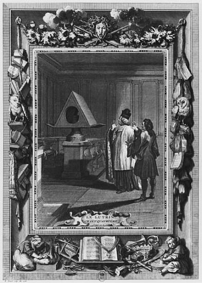 Illustration from ''Le Lutrin'' Nicolas Boileau, known as Boileau-Despreaux, 4th canto, published in à Bernard Picart