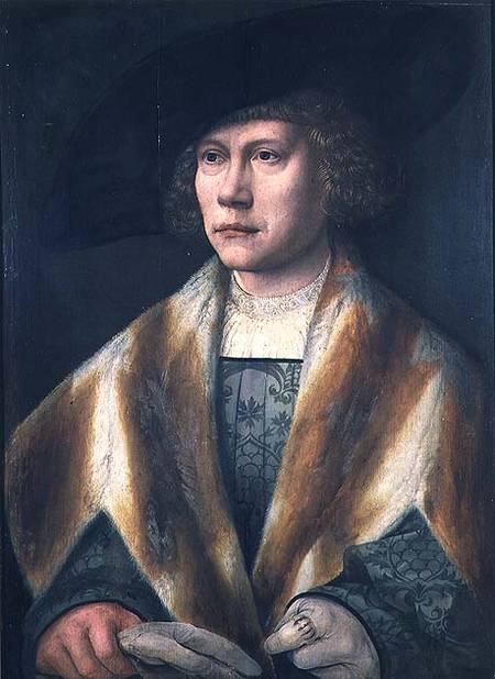 Portrait of a young man, possibly a self portrait à Bernard van Orley