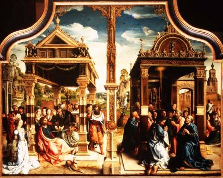 St. Thomas and St. Matthew Altarpiece, centre panel of triptych depicting scenes from the lifes of t à Bernard van Orley