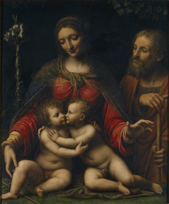 The Holy Family with John the Baptist à Bernardino Luini
