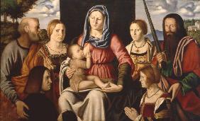 B. Luini, Vierge a l''Enfant, saints...