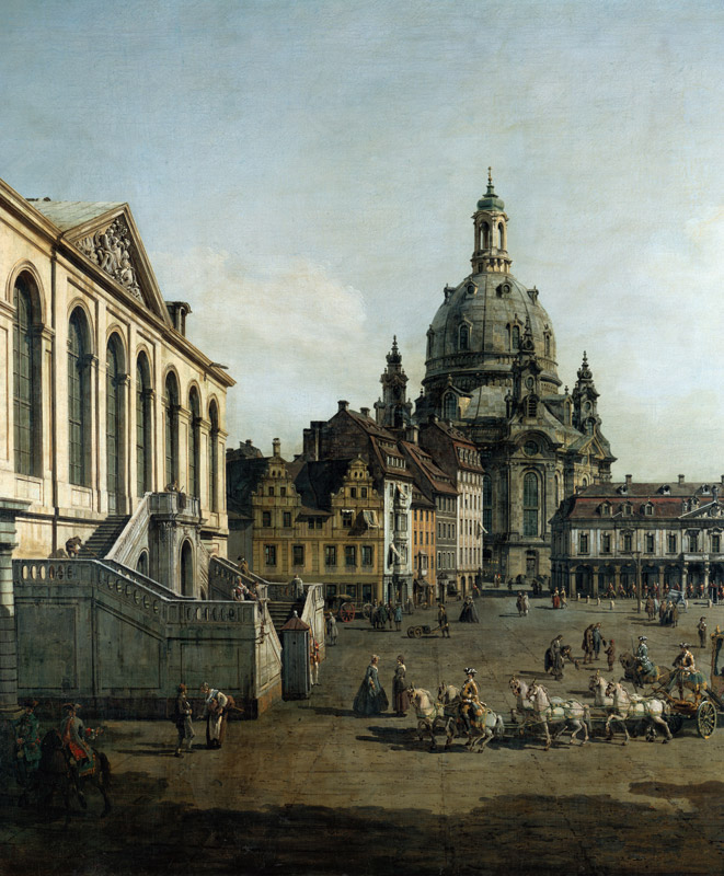 La place de marché à Dresde (détail) à Bernardo Bellotto