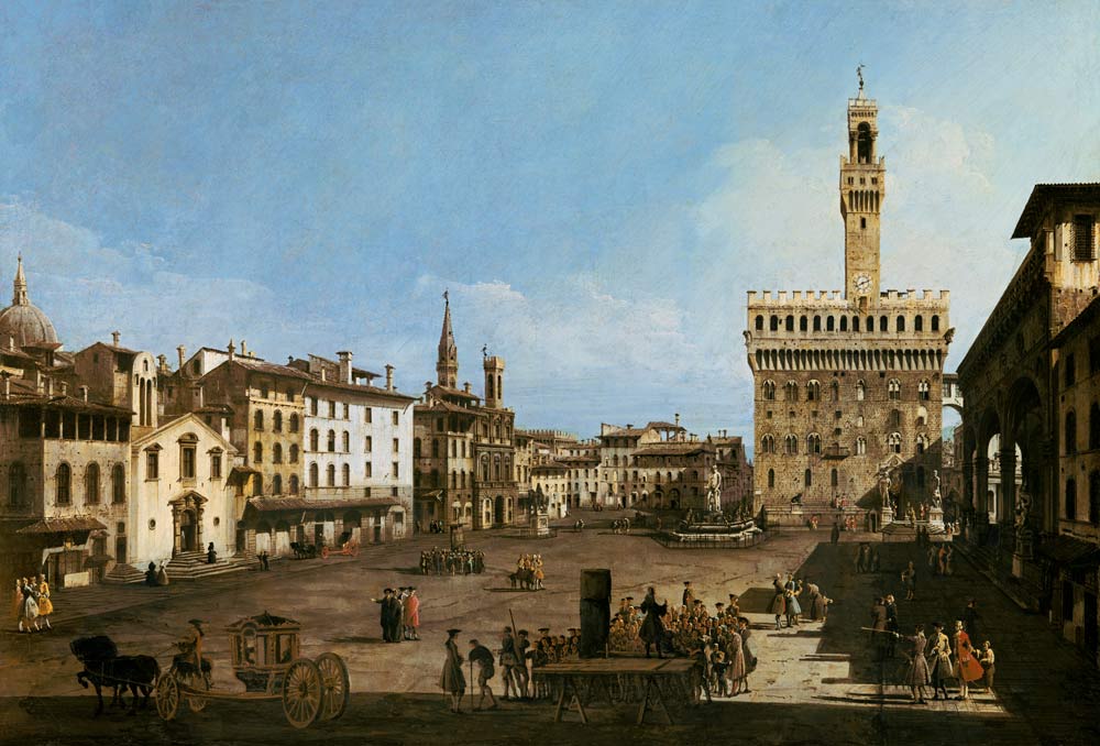 la Piazza della Signoria à Florence. à Bernardo Bellotto