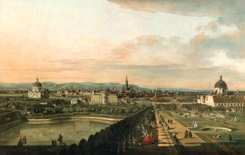 Wien vom Belvedere aus à Bernardo Bellotto
