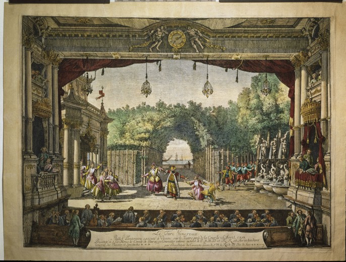 Ballet "Le Turc Généreux" in the Vienna Burgtheater à Bernardo Bellotto