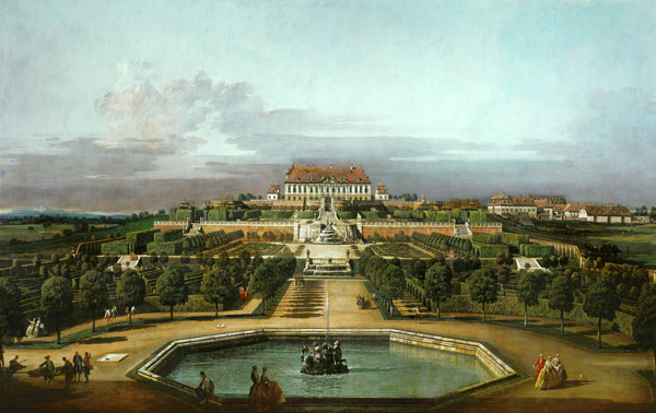 le château impérial, Côté de jardin à Bernardo Bellotto