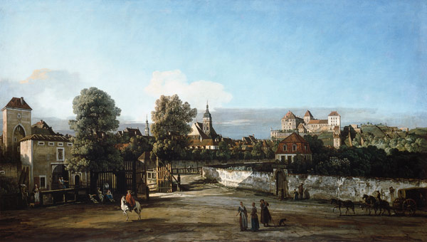Pirna von der Westseite mit dem Dohnaischen Tor à Bernardo Bellotto