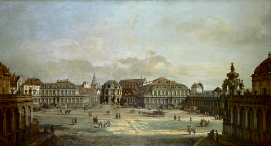 La cour à Dresde à Bernardo Bellotto