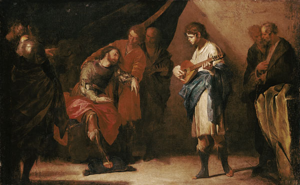 David joue avant des Saul à Bernardo Cavallino