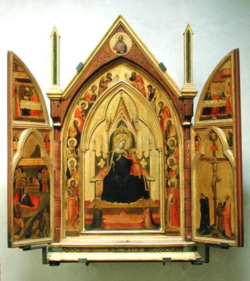 Madonna and Child with Saints (tempera on panel) à Bernardo Daddi