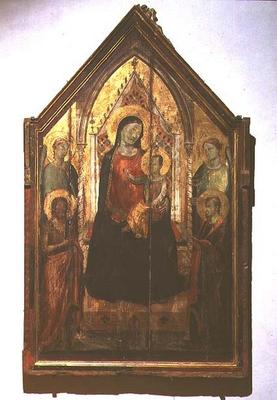 Madonna and Child enthroned with Saints (tempera on panel) à Bernardo Daddi