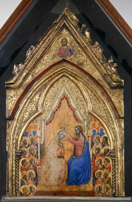 The Coronation of the Virgin (tempera on panel) à Bernardo Daddi