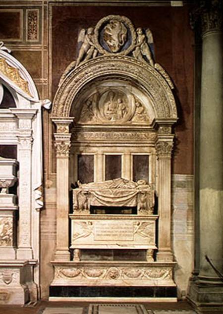 Tomb of Leonardo Bruni (1369-144) à Bernardo Rossellino