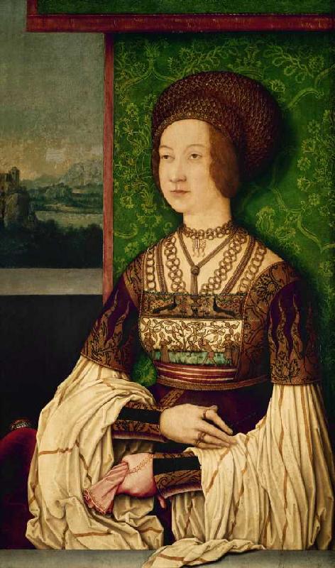 Bianca Maria Sforza, zweite Frau Kaiser Maximilians I à Bernhard Strigel