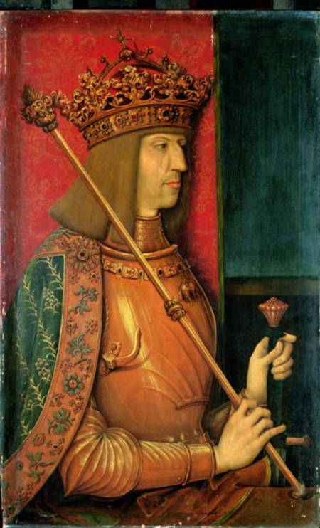 Emperor Maximilian I (1459-1519) (panel) à Bernhard Strigel