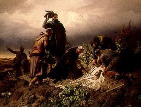 La découverte du cadavre de Louis II  de Hongrie à Bertalan Székely