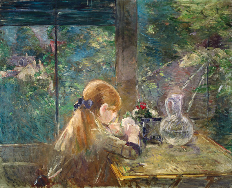 dans la Veranda. à Berthe Morisot