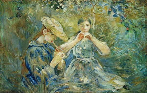 Le concert de flûte dans le jardin à Berthe Morisot