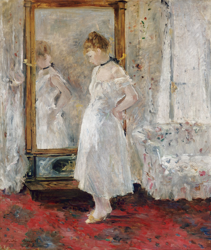 Devant le miroir à Berthe Morisot