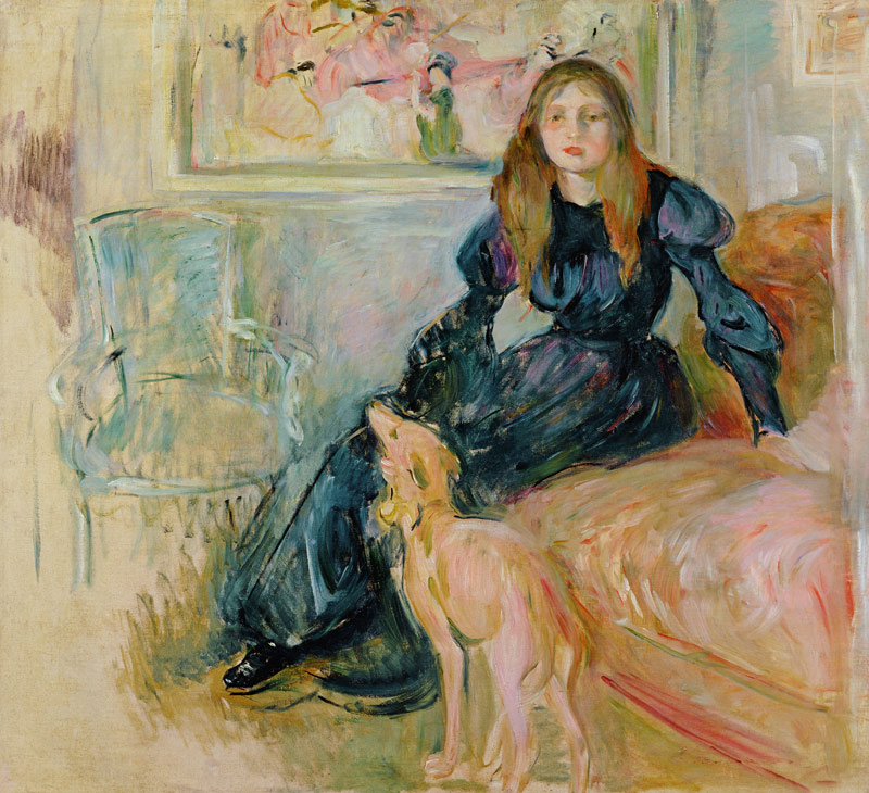 Julie Manet (1878-1966) and her Greyhound Laerte à Berthe Morisot