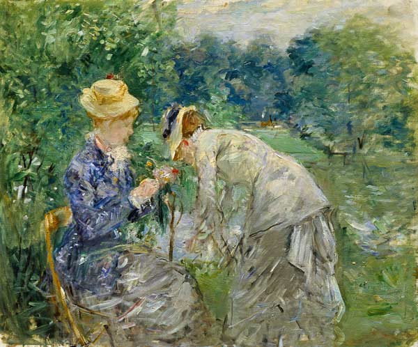 Dans le jardin, au bois de Boulogne à Berthe Morisot