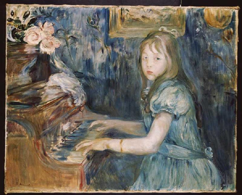 Lucie Leon Klavier spielend à Berthe Morisot