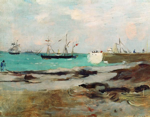 The Entrance to the Port of Boulogne à Berthe Morisot