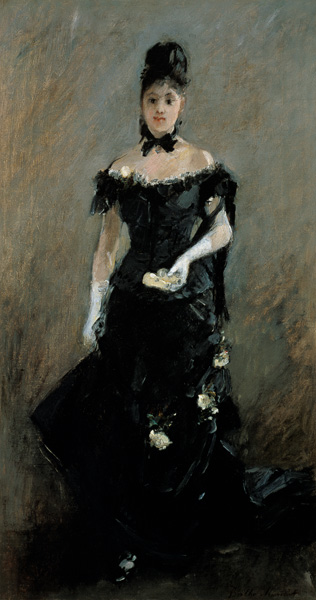 Avant la visite de théâtre. à Berthe Morisot