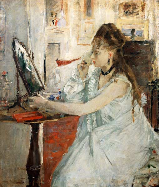 Young Woman Powdering her Face à Berthe Morisot