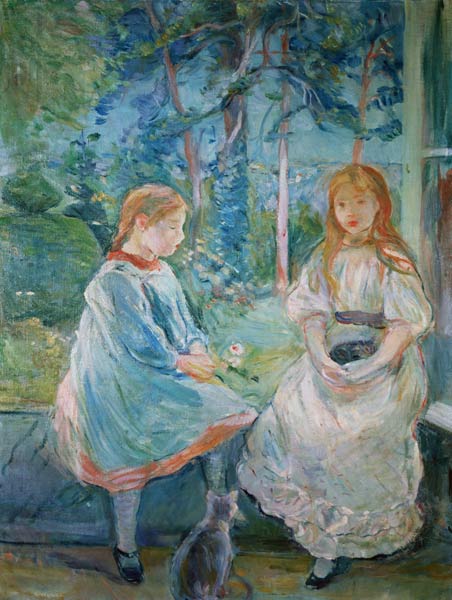 Young Girls at the Window à Berthe Morisot