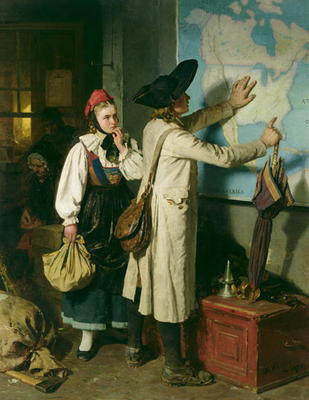 The Emigrants (oil on canvas) à Berthold Woltze