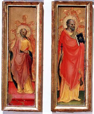 Two Holy Apostles (tempera on panel) à Bicci  di Lorenzo