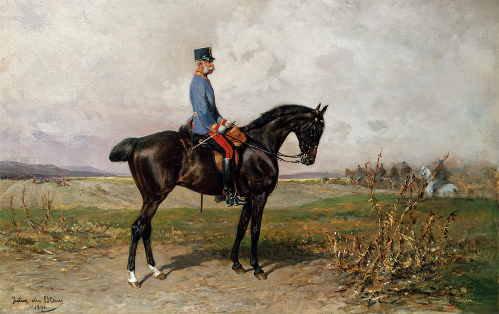 Franz Joseph, Equestrian Portrait à Blaas