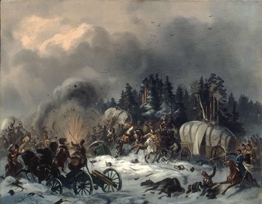 Szene dem russisch-franzoesischen Krieg 1812 à Bogdan Pawlowitsch Willewalde