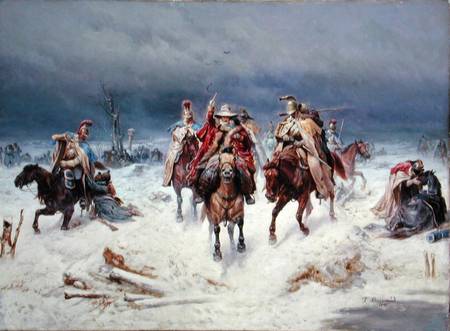 French Forces Crossing the River Berezina in November 1812 à Bogdan Willewalde