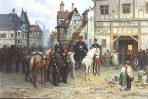 General Blücher mit den Kosaken in Bautzen à Bogdan Willewalde