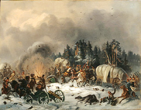 Szene aus dem russisch-französischen Krieg à Bogdan Willewalde