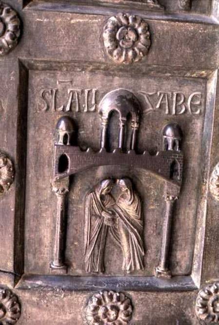 Panel depicting the Visitation on the Porta di S. Ranieri à Bonannus de Pise