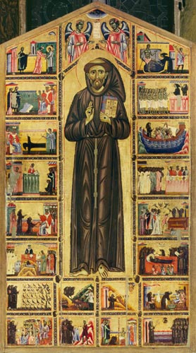 Tafelbild: Der hl. Franziskus von Assisi. - à Bonaventura Berlinghieri