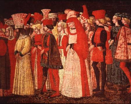People of the Court of the Sforza Family  (detail) à Bonifacio Bembo