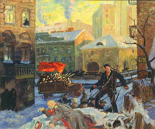 Der 27. Februar 1917. à Boris Michailowitsch Kustodiew