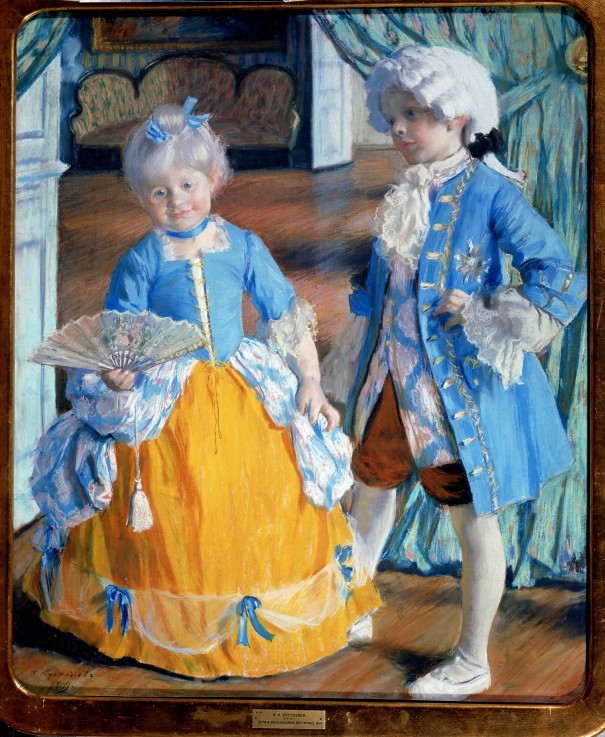 Children in Rococo Dress à Boris Michailowitsch Kustodiew